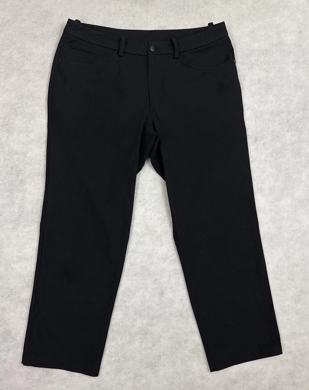 Lululemon ABC Commission Pants Mens 33 Black Warpstreme 5 Pocket Golf